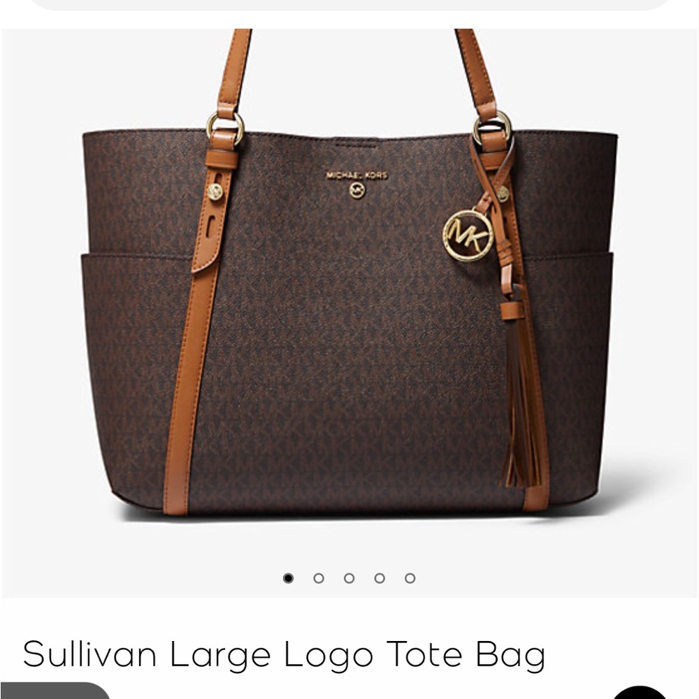 Michael Kors Brown Sullivan Large Logo Tote Bag